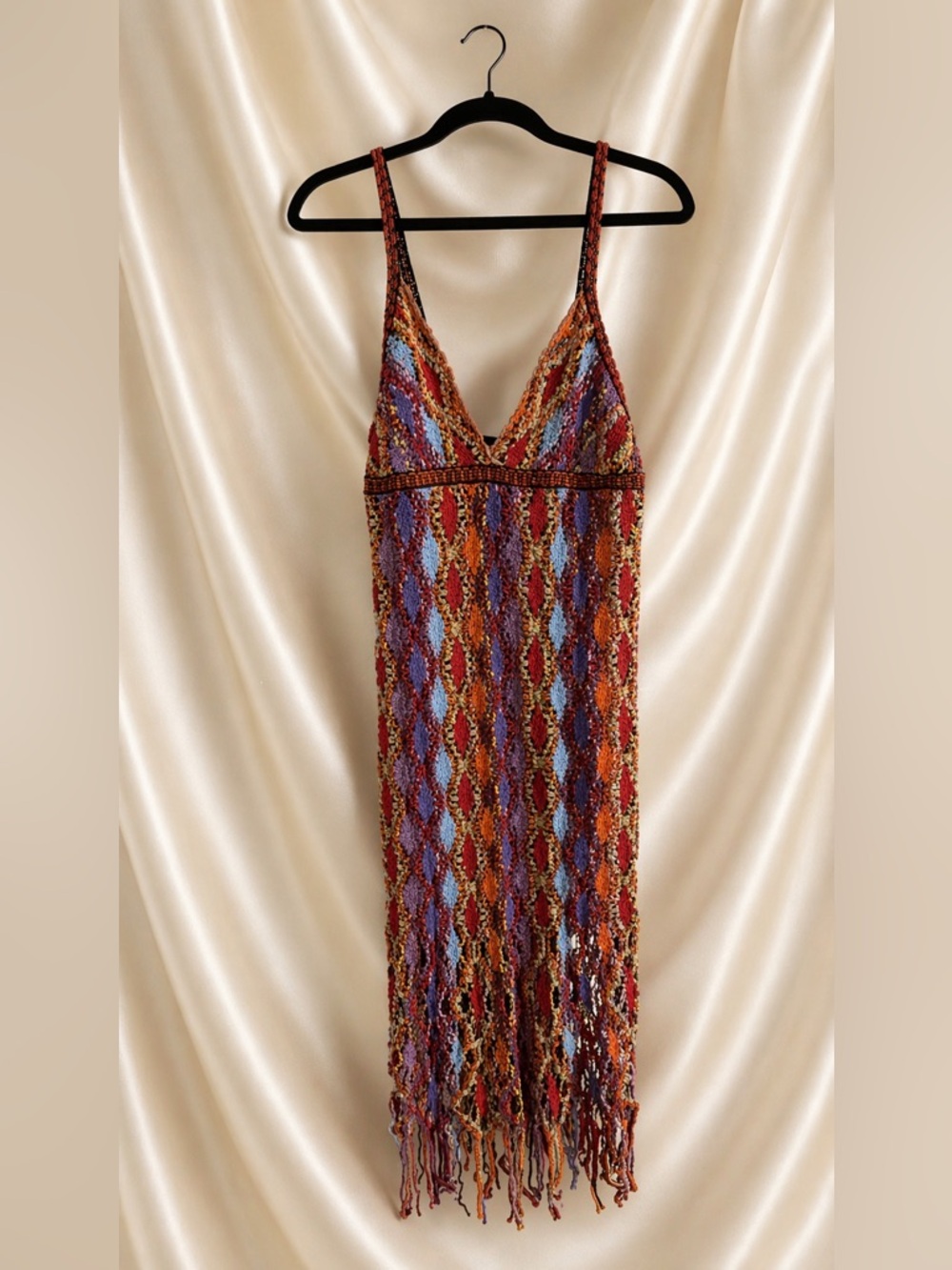 Never used Zara Multicolor Knit Maxi Dress - Red, Blue, Purple, Orange